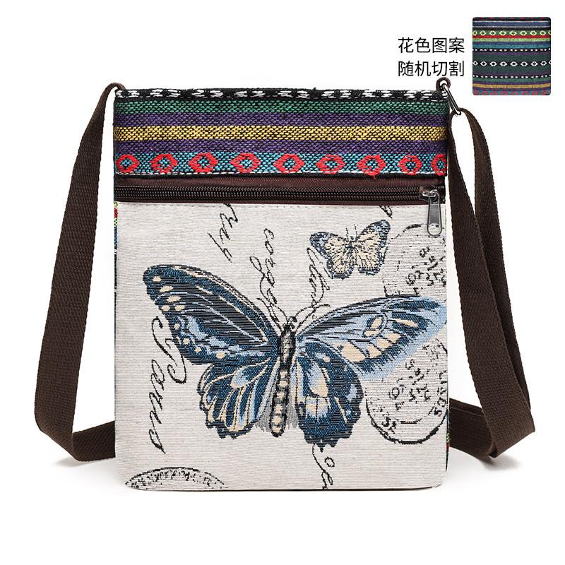 

Small Bag Women S Messenger Bag Canvas Bag Weaving Chinese Style Cute Versatile Shoulder Bag Mobile Phone Bag Miao Small Satchel length 18cm*height 22cm*width 4cm