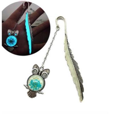 Luminous Owl & Dragon Wing Metal Bookmark – Glowing Cultural and Creative Design