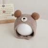 Anti-Cold Baby Bear Hat Soft Fleece Infant Toddler Beanie Cute Baby Photo Prop Hat  For Boys