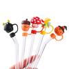 Tappo per Cannuccia Sigillante in Silicone Riutilizzabile Tappo Antipolvere per Bevande Cartoni Animati Tappi Punte Copertura Set Tazza da Cucina Accessori Fai-da-te Vendita all'Ingrosso