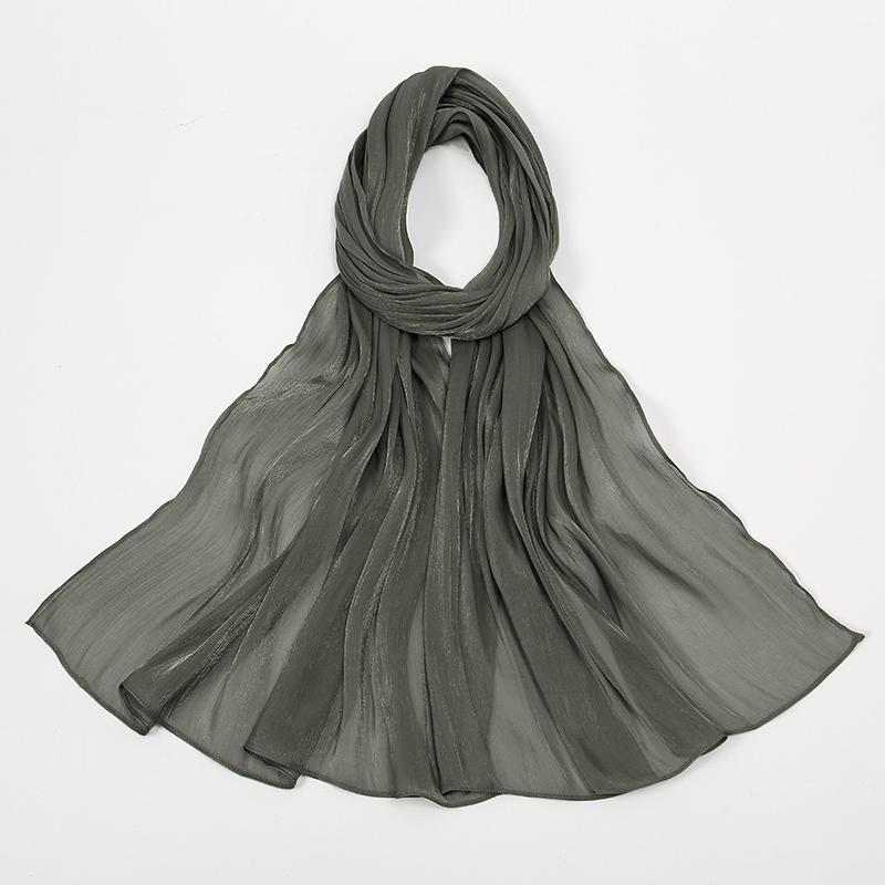 Einfache Glitzernde Seidengefühl Satin Schals Schal Glitzer Schimmer Wickeltuch Strand Überwurf Stola Bufandas Muslimischer Hijab 180*70cm