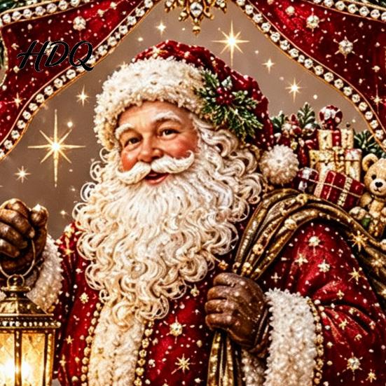 Christmas Party Supplies for Home Faux Diamond Painting Tabletop Ornaments Beginner-Friendly DIY Acrylic Rhinestone Art Gift Friends Craft
