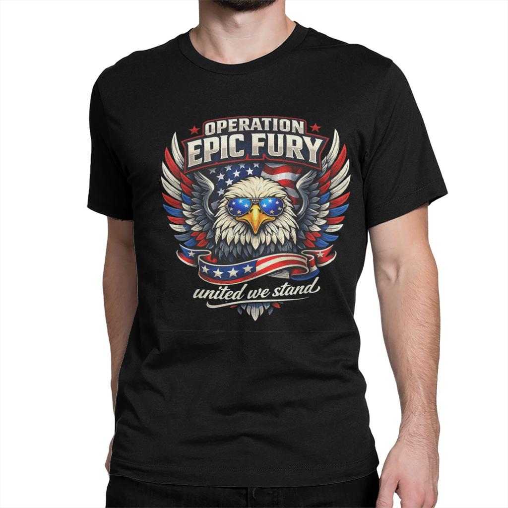 Operation Epic Fury TShirt Unisex Unisex Funny Cotton Tees Round Neck Short Sleeve T Shirt New Arrival Clothes