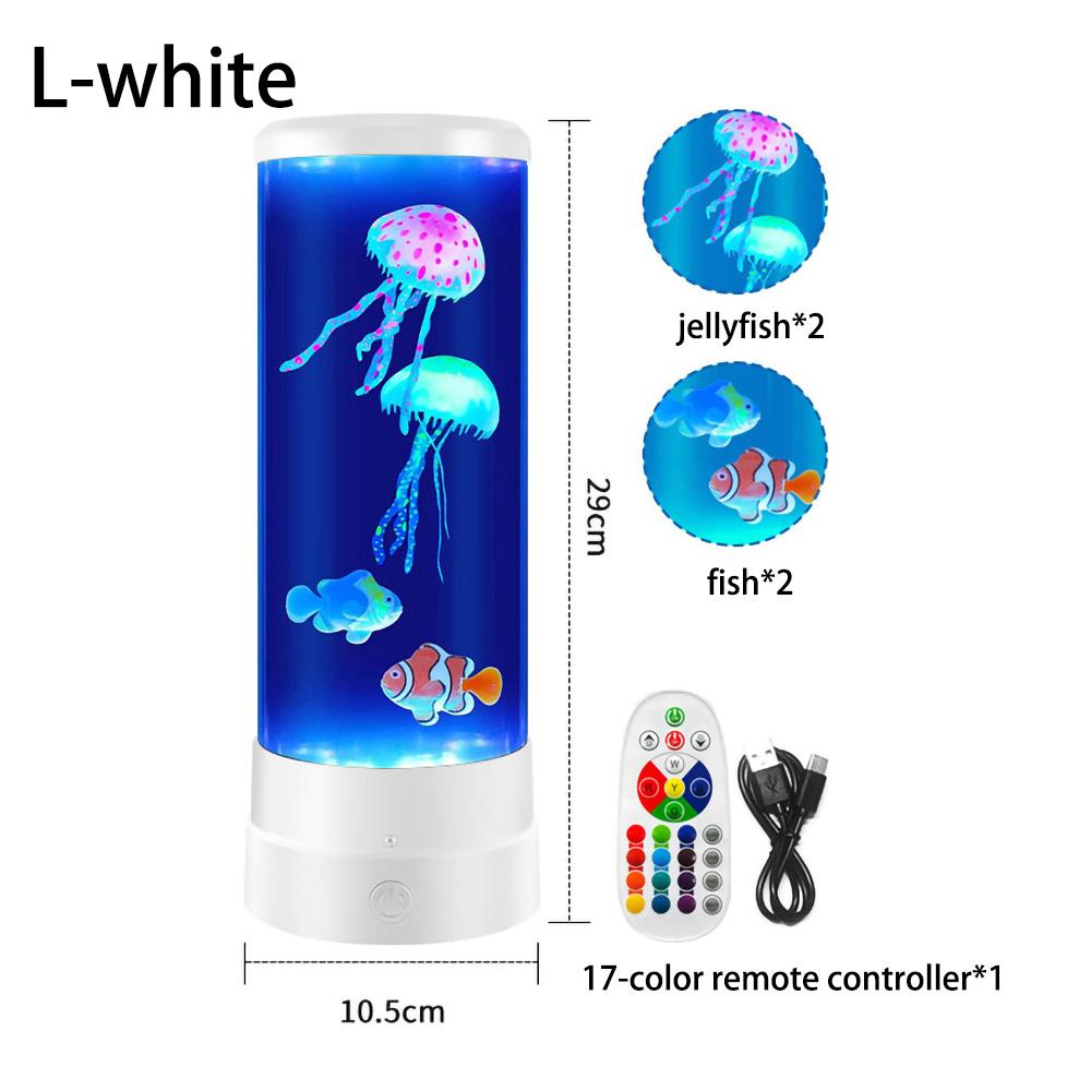 3 Sizes USB Charging Jellyfish Lamp LED Night Light Remote Control Color Changing Home Decoration Lights Aquarium Birthday Gift