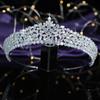 High-end Bridal Tiaras Copper Alloy Cubic Zircon Wedding Hair Accessories Hairband Shining Crystal Crowns Women Headpiece BC5532