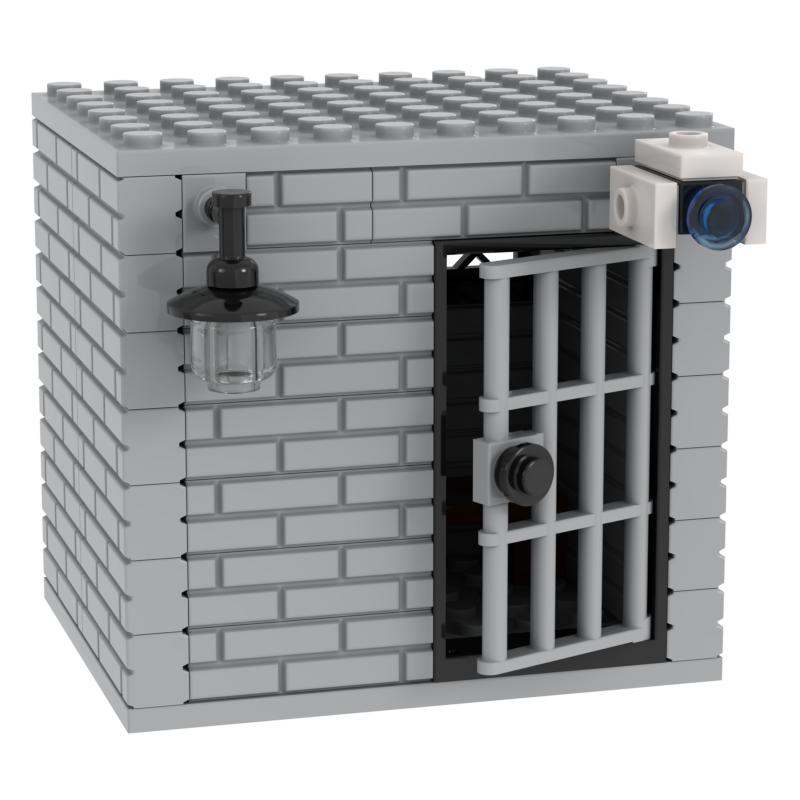 Jail Prison Cell Police Thief Building Blocks Toy Collection Kids Assembly Classic Brick Souvenir Decoration