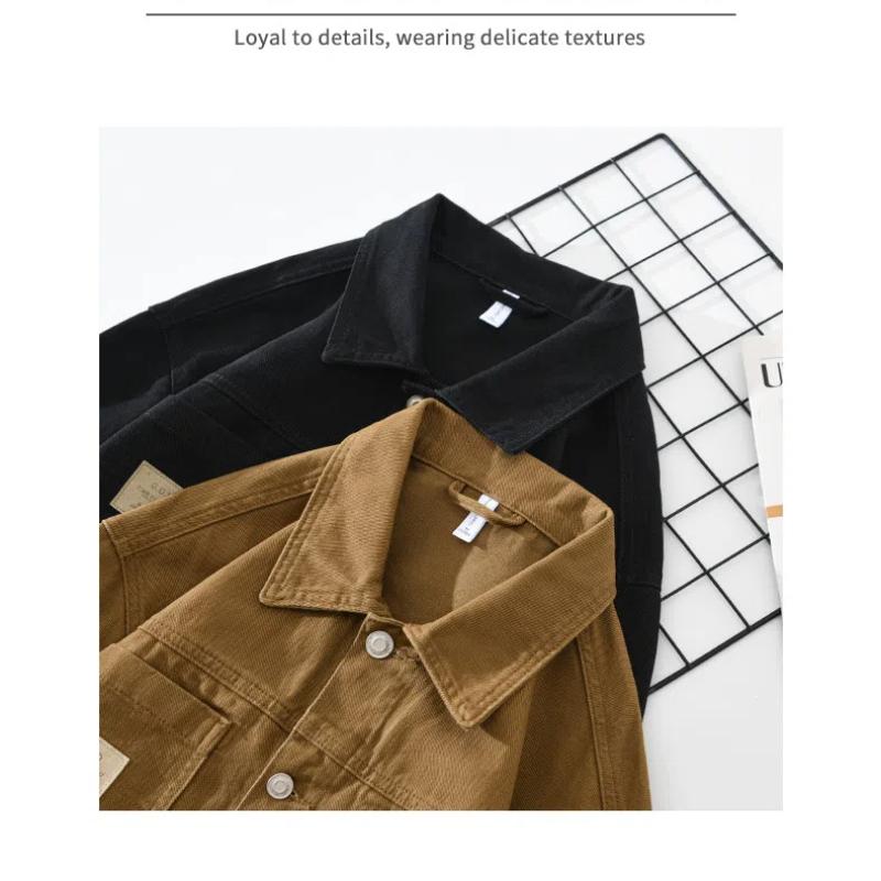 Reine Baumwolle Cargo Jacken für Männer Frühling Herbst Denim Männer Jacken Frühling Herbst Casual Einreiher Jean Mantel Jugend Streetwear