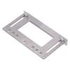 Cabinet Hardware Jig Stainless Steel Furniture Handle Punch Locator with Adjustable Screw Silver