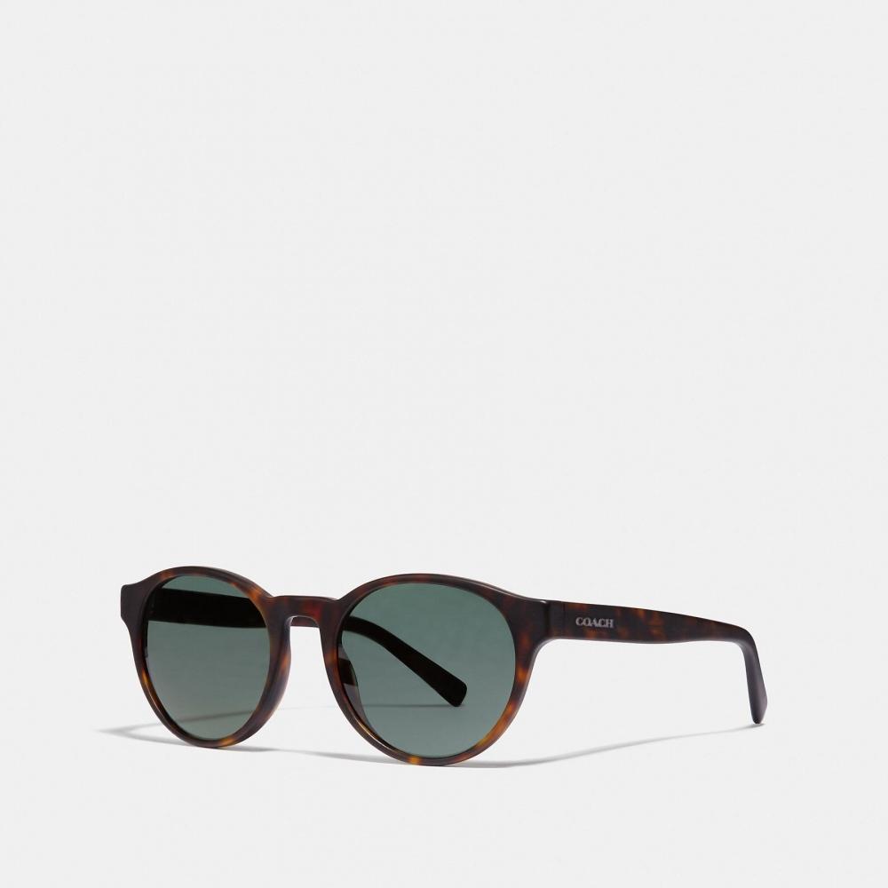 Coach Wythe Round Sunglasses Black