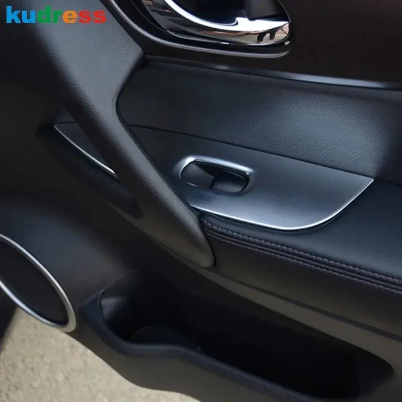Car Inner Door Window Lift Switch Button Panel Cover Trim For Nissan X-Trail Rogue T32 2014-2018  Matte Interior Accessories
