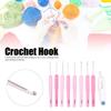 8Pcs/Set Household Soft Plastic Crochet Hook Kit Knitting Needle Sewing Tool Accessories