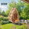 Moth Feeder Wooden Butterfly House for Outside, Teardrop-Shaped Garden Habitat and with Hanging Rope, Natural Insect Hotel Butterflies, Moths,