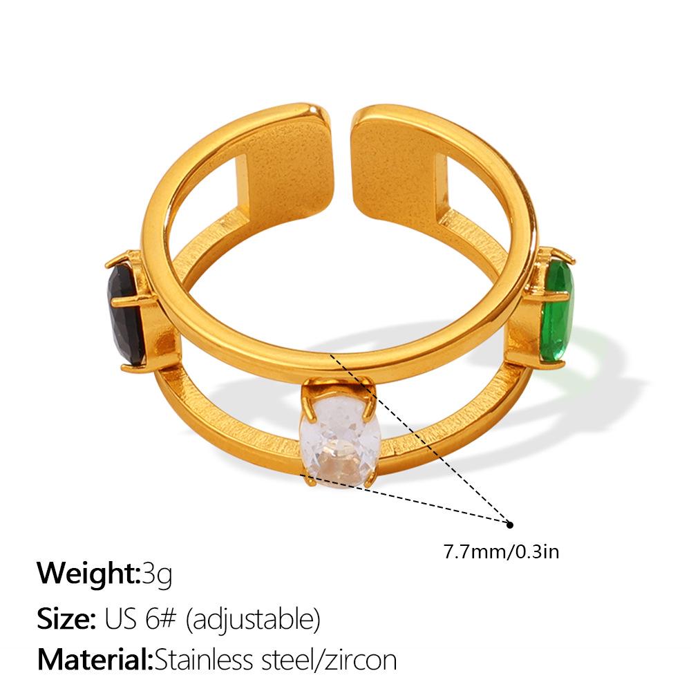 Роскошное ретро кольцо с узором из ракушек и стразами - Форма капли воды