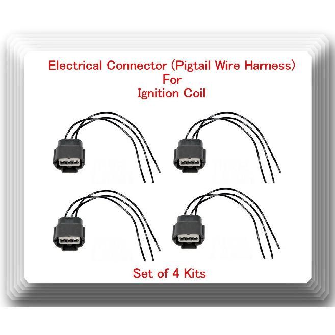 4Kit Electrical Connector of Ignition Coil UF540 Fits:Mazda 3 6 CX-7 MX-5 MIATA