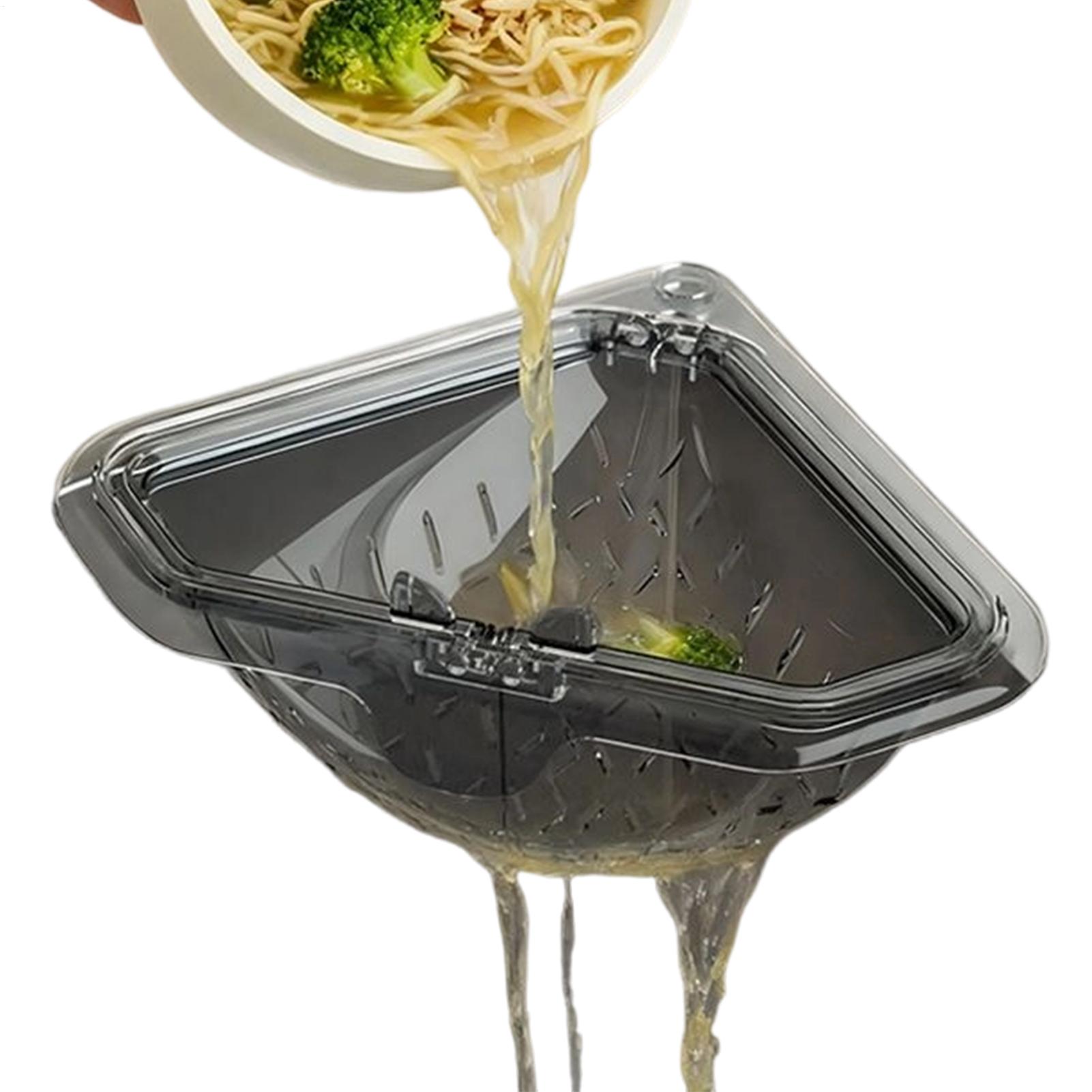 

Magnetic Triangle Drain Basket Sink Food Catcher Basket Triangle Drying Sink Drain Strainer Corner Basket For Kitchen Scrap CN