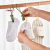M-12pcs Hook Clip Hanger Household Clothesline Travel Clothesline Strong Small Windproof Clip For Drying Clothes Socks Underwear