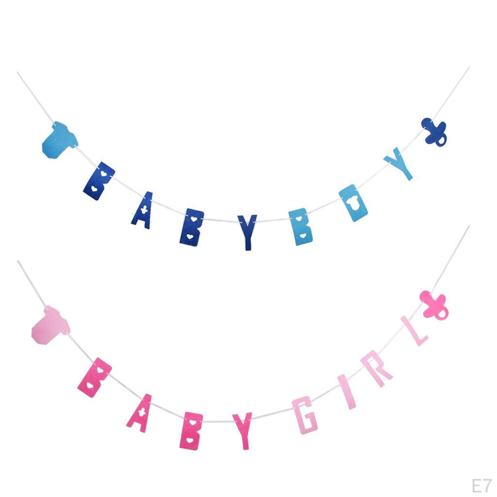Baby Girl or Boy Felt Banner Shower Hanging Decoration