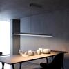Minimalist Dining Room Chandelier Modern Long Strip Dining Table Luxury Bar Office Light Cocina Accessories Kitchen Island Lamp