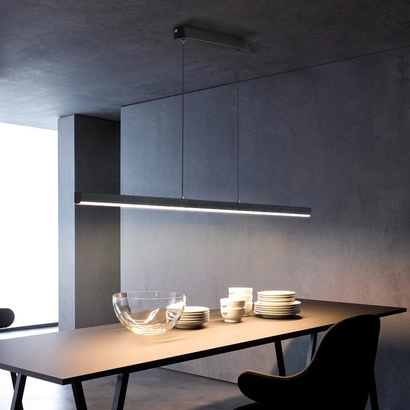 Minimalist Dining Room Chandelier Modern Long Strip Dining Table Luxury Bar Office Light Cocina Accessories Kitchen Island Lamp