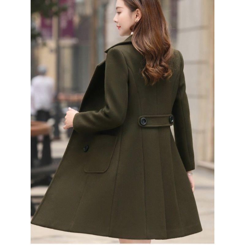 Work Clothing Double Breasted Slim-Fit Woolen Coat Suit Collar