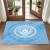 Manchester City Design Crystal Velvet Rug Soft Decorative Mat for Bedroom Entrance