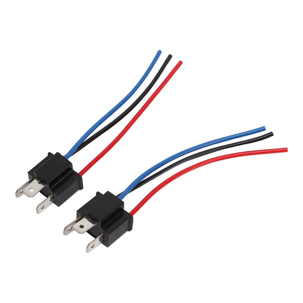 2Pcs H4 Male Socket Connection Line Cable Headlight Socket Headlight Connector Wiring Harness