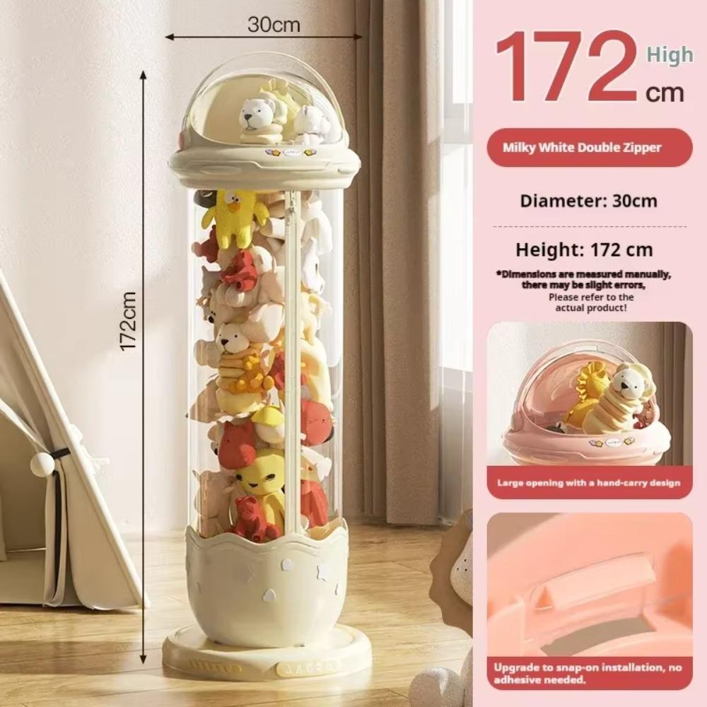 Plastic Plush Toy Storage Tube Moistureproof Children's Toy Storage Bucket New Doll Storage Box