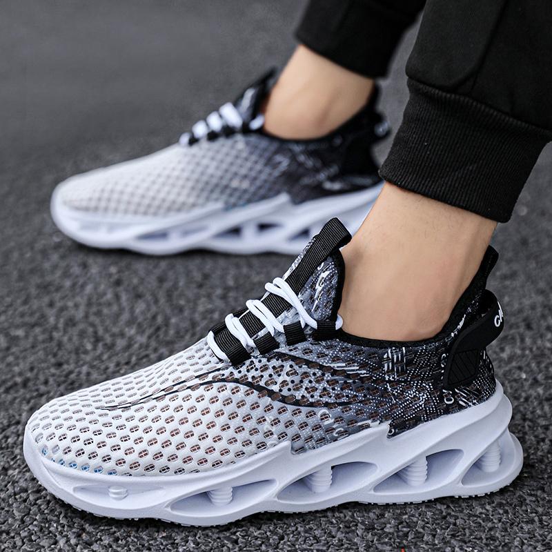 New Summer Men's Mesh Surface Breathable Lightweight Soft Soled Men's Shoes Non-slip Wear-resistant Casual Sports Shoes