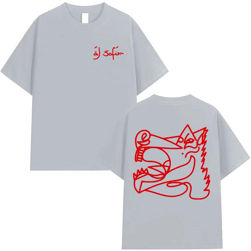 Rapper Al Safir Tour Graphics Short Sleeve Tshrit Mens Harajuku Oversized Tide Tshirts Casual Style Y2K T Shirt Unisex Teenagers