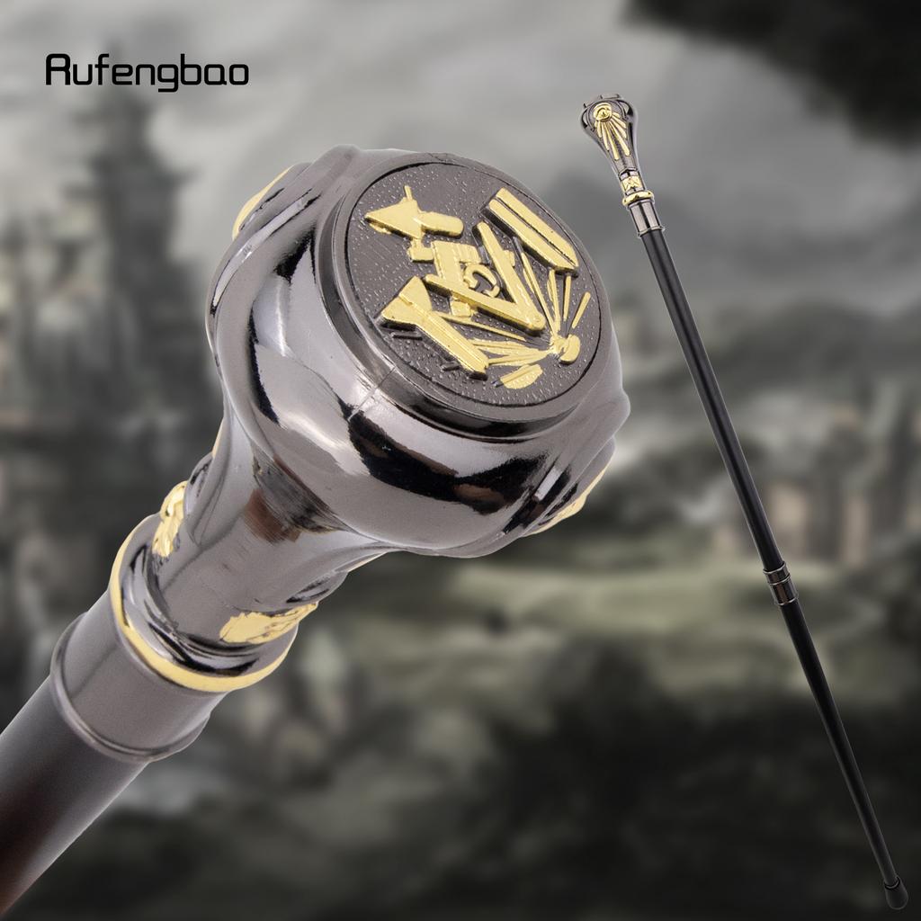 Goldene Freimaurerei Freimaurer VG Totem Spazierstock Mode Spazierstock Gentleman Krummstab Knauf Spazierstock 93cm