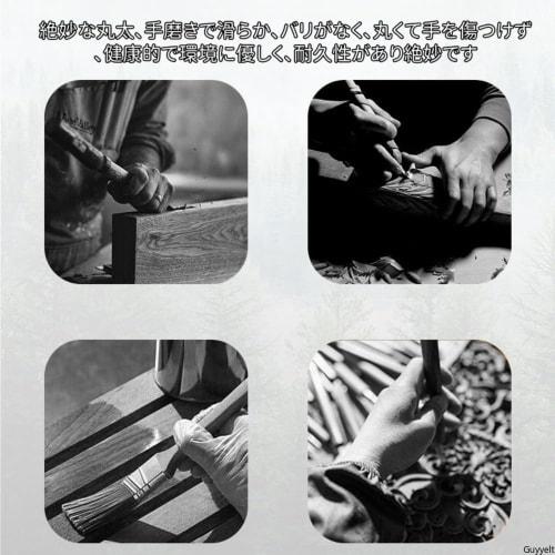 Guyyelt Wooden Knife Stand, Simple Japanese Style White Pine Knife Holder (6 Tiers)