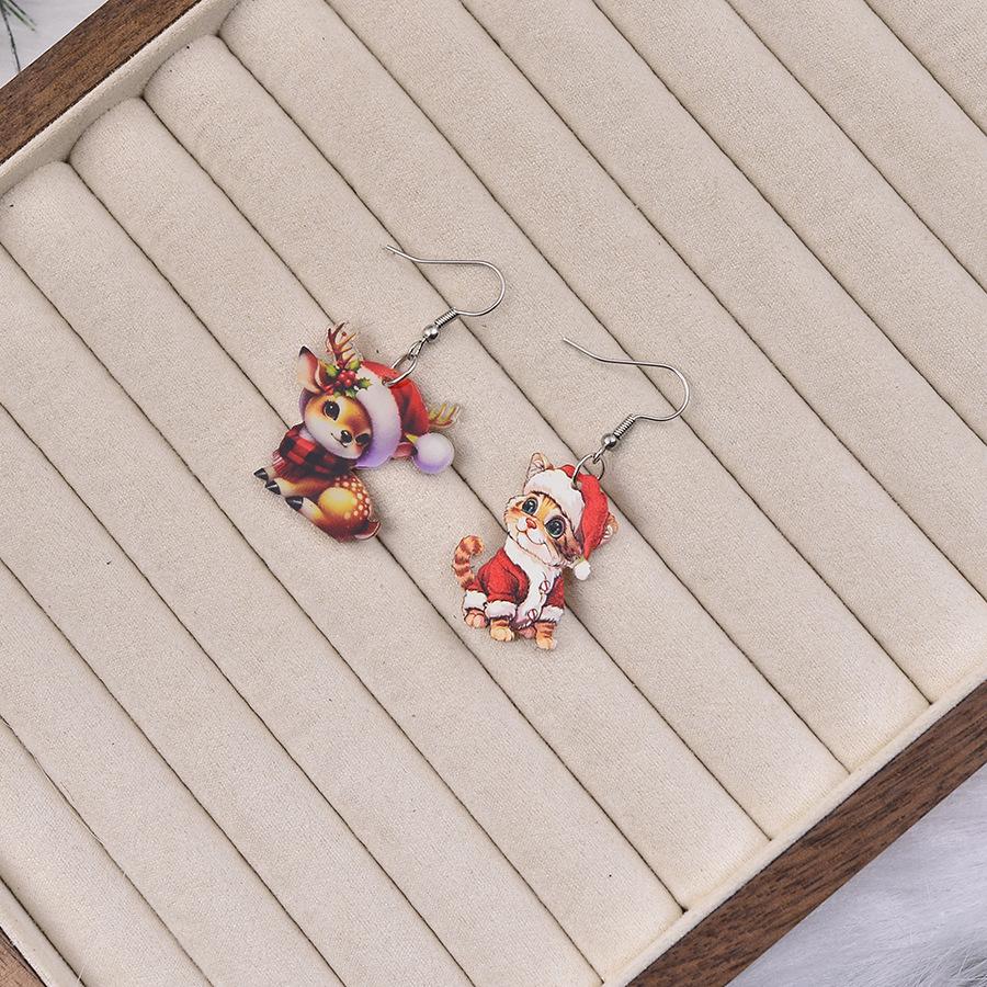 

Christmas Kitten & Panda Ball Earrings: Festive and Creative Holiday Accessory