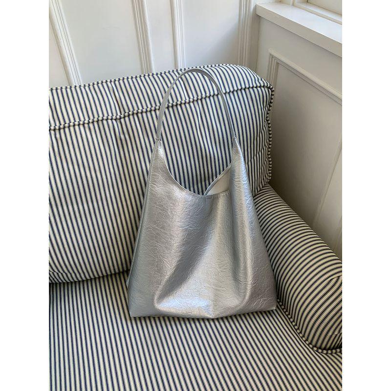 

Женская сумка нишевого стиля серебристая K-style студенческая сумка-тоут Silver