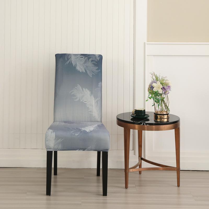 1PC Geometrischer elastischer Esszimmerstuhlbezug Stretch Sitzbezug Schonbezüge Stuhlhussen für Esszimmer Hochzeit Hotel Bankett Büro