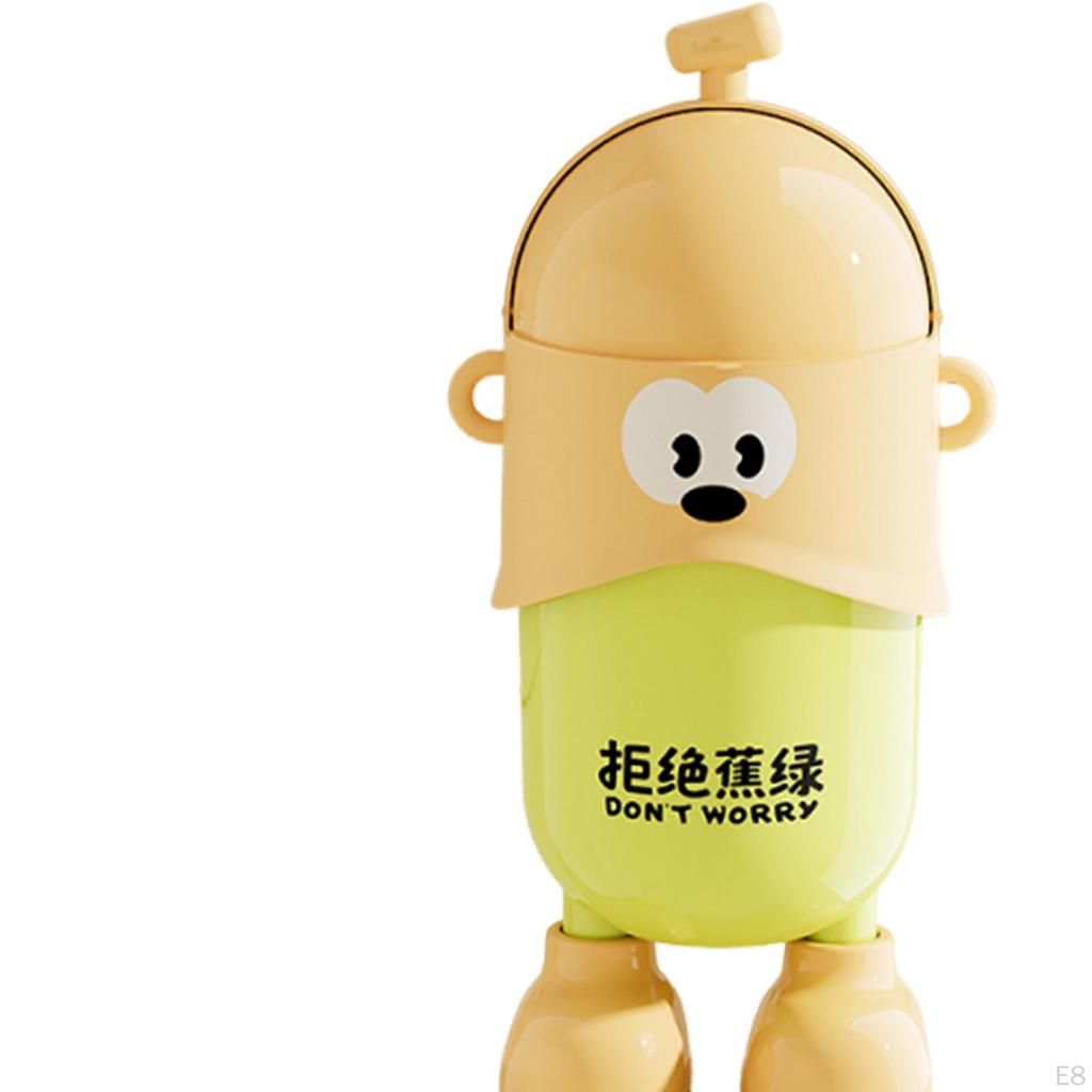 Trash Can Garbage Container Cute Waste Bin Standing Wastebasket with Flip Lid for Kitchen Study Room