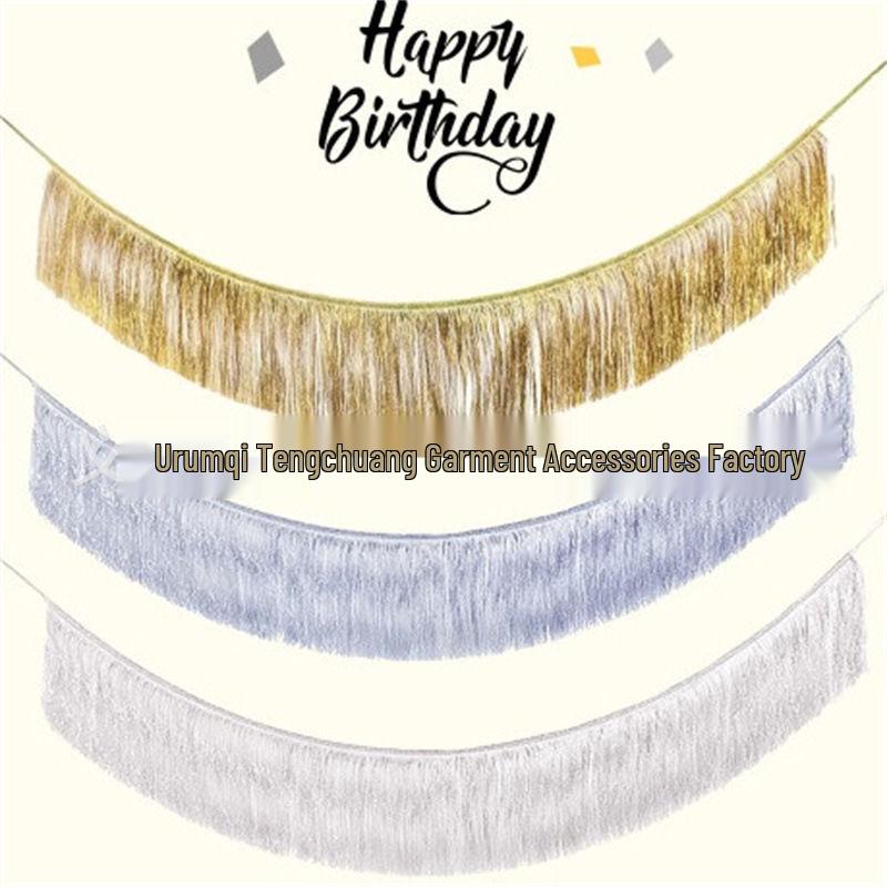 Party Glitter Silk Curtain Decoration for Wedding, Birthday, Chinese New Year - Gold/Silver