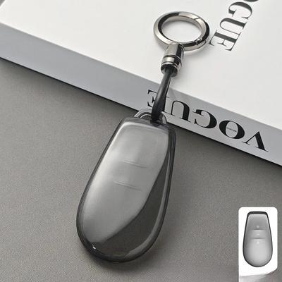 Soft TPU Car Key Cover Fob Transparent Remote Case Holder Shell Protector Bag Set for Nissan N7 Keyless Entry Accessories