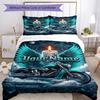 Motociclette Harley-Davidson Personalizza il tuo nome Set Biancheria da Letto Copripiumino Traspirante con Federe Decorazione per la Casa Regalo di Compleanno