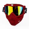 Masque de moto, lunettes de ski, casque, lunettes amovibles pour hommes et femmes Protection UV400 contre le vent et le sable Visière de casque