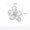 SKEDS Creative Women Girls Glass Flower Crystal Brooch Badges Elegant Lady Exquistie Floral Clothing Coat Pin Jewelry Gift