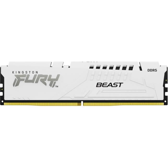 Mémoire DDR5 - KINGSTON - FURY Beast White EXPO - 32 Go (2 x 16 Go) - 6000 Mhz - CL30