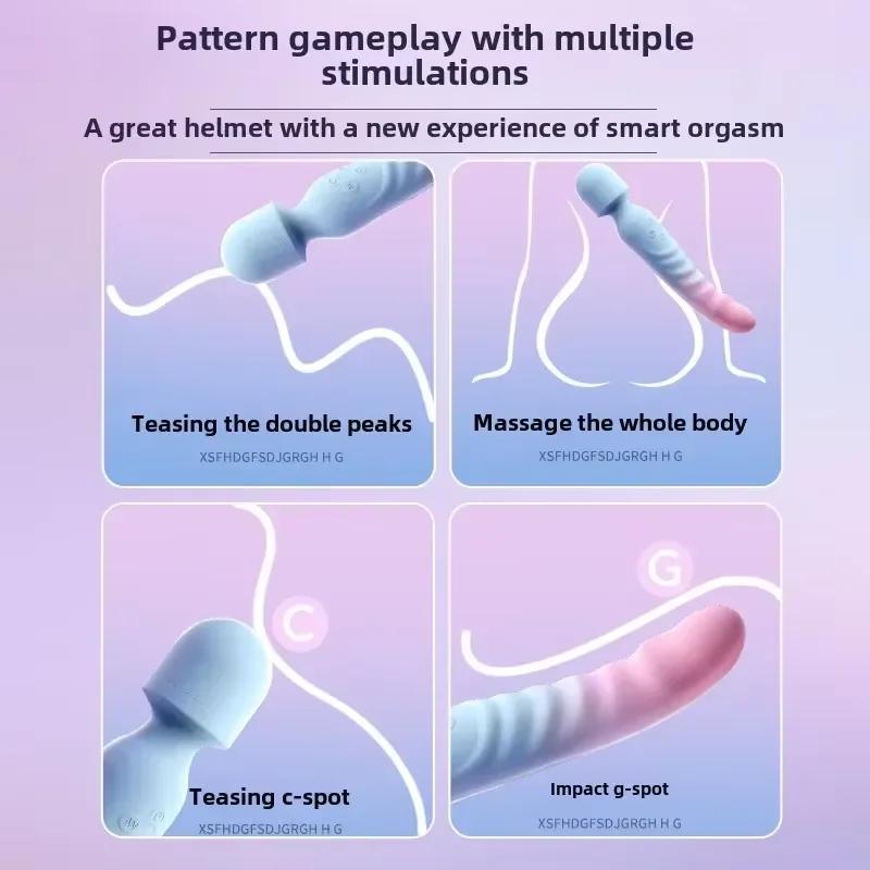 3 IN 1 Mode Dildos Vibrator AV Sex Machine Magic Wand Clitoris G Spot Stimulator Female Vagina Massager Woman Adults Sex Toy 18+