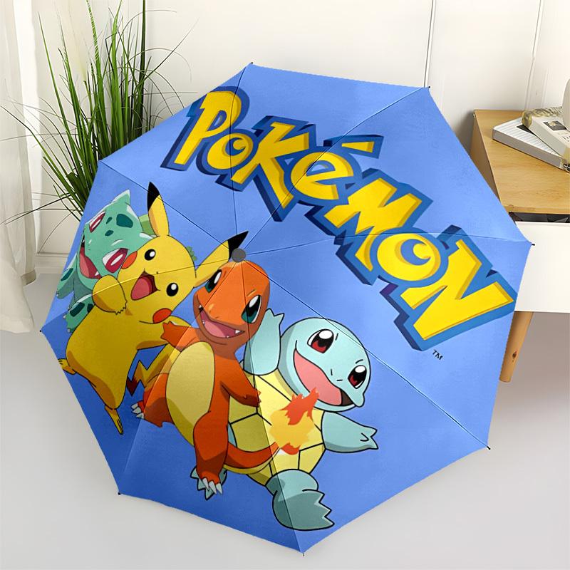 

1pc Pokemon Automatic Folding Umbrella - 8-Rib Durable Iron Frame, Compact Portable for Daily Travel, Intricate Patterns yy251125251