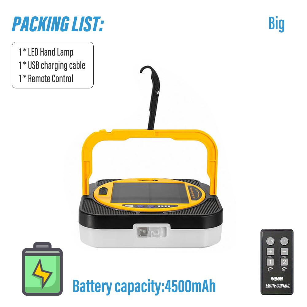 Super bright LED portable light, Multi-functional solar light with multiple lighting modes & RGB colorful lights for outdoors