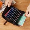 Luxury Vintage Women Wallet Small Leather Coin Purse Multi Card Pocket Double Zipper Card Holder Lady Clutch Bag With Wristlet