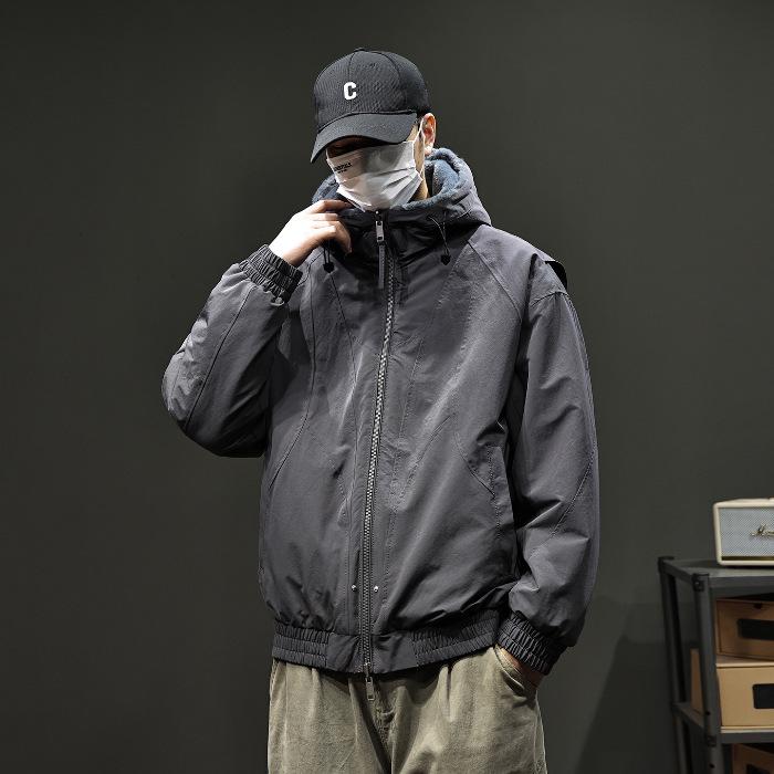 

Men s Double-Sided Imitation Mink Velvet Snow Eagle Winter Jacket - Thickened American Retro Style 5XL