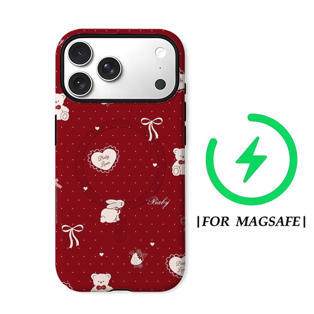 Baby TeddyFor Magnetic Phone Case for IPhone 17 16 15 14 13 Pro Max Plus Single Double-layer Tough Case