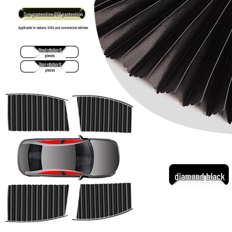 TOKUSET Magnetic Track Car Sun Shade Curtain