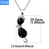 European And American Personality Amethyst Necklace Animal Cat Abstract Inlaid Natural Stone Pendant