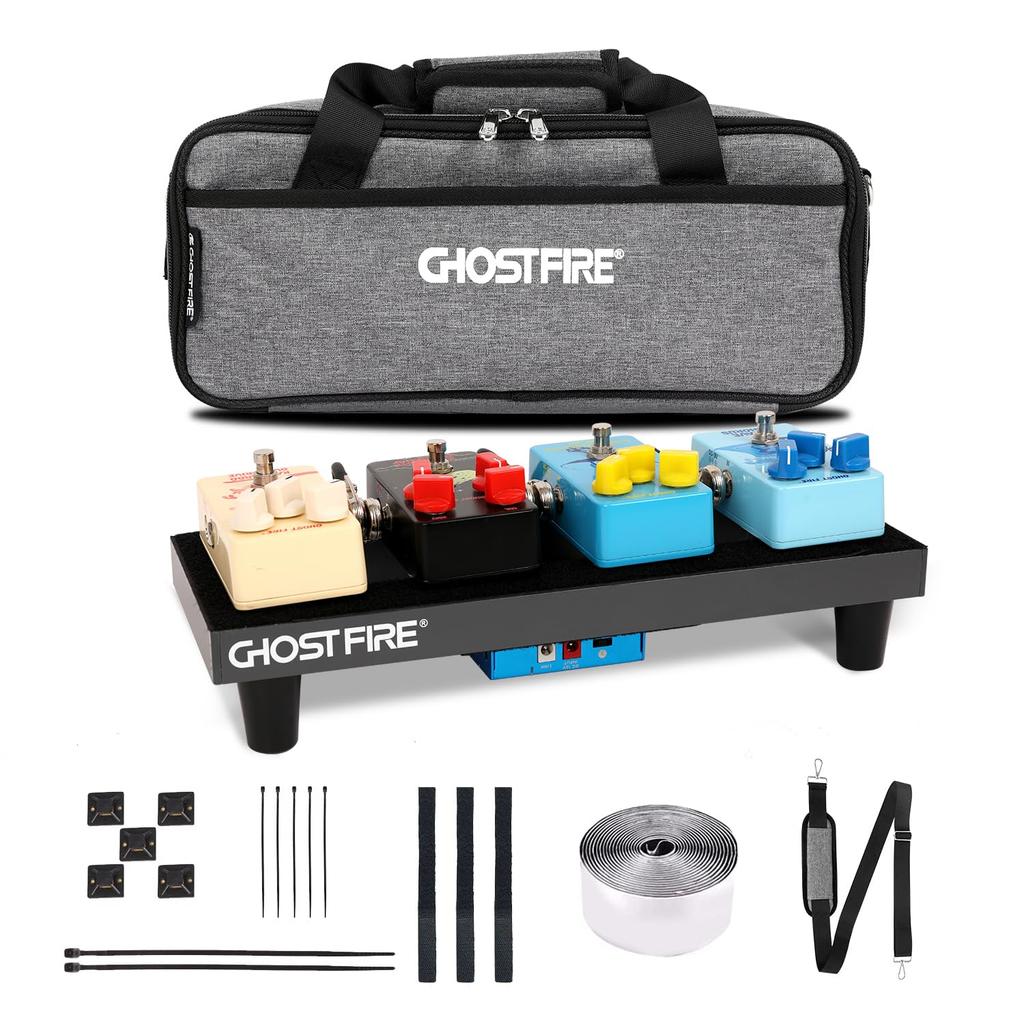 GHOSTFIRE Guitar Effects Pedal Aluminum Velcro with Carrying S Series Ultra-Lightweight Board, Alloy, Closure, Bag, SPL-01